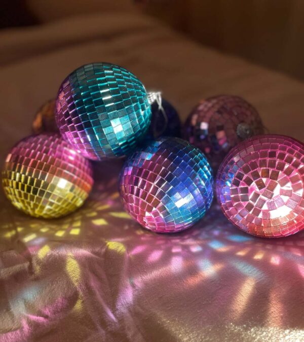 Colourful disco balls